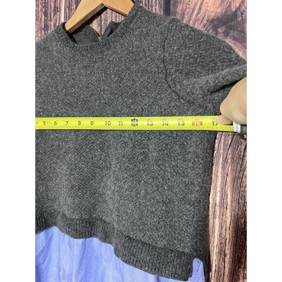 J CREW Wool Poplin SWEATER Knit Time Capsule Preppy Classic Women Sz M Normcore - Picture 10 of 10